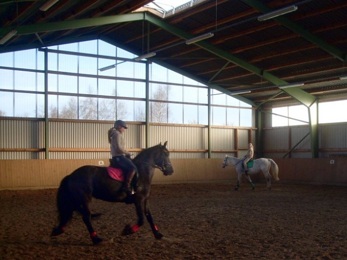 Training in der Reithalle